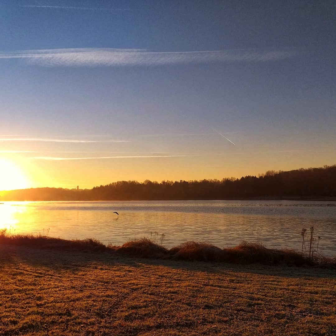 Couché de soleil lac de l'uby
